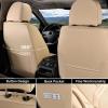 image:imageCoverado Car Seat Covers Full Set Waterproof Nappa Leather Seat Covers for Car Car Seat Protector with Lumbar Support Automotive Seat Covers Universal Fit for Most Cars SUV Trucks BlackampPinkABeige