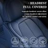 image:imageCoverado Car Seat Covers Full Set Waterproof Nappa Leather Seat Covers for Car Car Seat Protector with Lumbar Support Automotive Seat Covers Universal Fit for Most Cars SUV Trucks BlackampPinkABlue