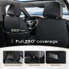 image:imageCoverado Car Seat Covers Full Set Waterproof Nappa Leather Seat Covers for Car Car Seat Protector with Lumbar Support Automotive Seat Covers Universal Fit for Most Cars SUV Trucks BlackampPinkABlackGray