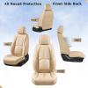 image:imageCoverado Car Seat Covers Full Set Waterproof Nappa Leather Seat Covers for Car Car Seat Protector with Lumbar Support Automotive Seat Covers Universal Fit for Most Cars SUV Trucks BlackampPinkABeige