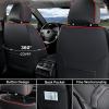image:imageCoverado Car Seat Covers Full Set Waterproof Nappa Leather Seat Covers for Car Car Seat Protector with Lumbar Support Automotive Seat Covers Universal Fit for Most Cars SUV Trucks BlackampPinkABlackRed