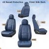 image:imageCoverado Car Seat Covers Full Set Waterproof Nappa Leather Seat Covers for Car Car Seat Protector with Lumbar Support Automotive Seat Covers Universal Fit for Most Cars SUV Trucks BlackampPinkABlue