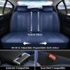 image:imageCoverado Car Seat Covers Full Set Waterproof Nappa Leather Seat Covers for Car Car Seat Protector with Lumbar Support Automotive Seat Covers Universal Fit for Most Cars SUV Trucks BlackampPinkABlue