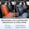 image:imageCoverado Car Seat Covers Full Set Waterproof Nappa Leather Seat Covers for Car Car Seat Protector with Lumbar Support Automotive Seat Covers Universal Fit for Most Cars SUV Trucks BlackampPinkBlack