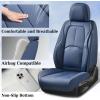 image:imageCoverado Car Seat Covers Full Set Waterproof Nappa Leather Seat Covers for Car Car Seat Protector with Lumbar Support Automotive Seat Covers Universal Fit for Most Cars SUV Trucks BlackampPinkABlue