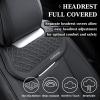 image:imageCoverado Car Seat Covers Full Set Waterproof Nappa Leather Seat Covers for Car Car Seat Protector with Lumbar Support Automotive Seat Covers Universal Fit for Most Cars SUV Trucks BlackampPinkBlack