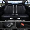 image:imageCoverado Car Seat Covers Full Set Waterproof Nappa Leather Seat Covers for Car Car Seat Protector with Lumbar Support Automotive Seat Covers Universal Fit for Most Cars SUV Trucks BlackampPinkABlack