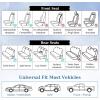 image:imageCoverado Car Seat Covers Full Set Waterproof Nappa Leather Seat Covers for Car Car Seat Protector with Lumbar Support Automotive Seat Covers Universal Fit for Most Cars SUV Trucks BlackampPinkBlueBalck