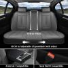 image:imageCoverado Car Seat Covers Full Set Waterproof Nappa Leather Seat Covers for Car Car Seat Protector with Lumbar Support Automotive Seat Covers Universal Fit for Most Cars SUV Trucks BlackampPinkAGray