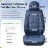 image:imageCoverado Car Seat Covers Full Set Waterproof Nappa Leather Seat Covers for Car Car Seat Protector with Lumbar Support Automotive Seat Covers Universal Fit for Most Cars SUV Trucks BlackampPinkABlue