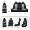 image:imageCoverado Car Seat Covers Full Set Waterproof Nappa Leather Seat Covers for Car Car Seat Protector with Lumbar Support Automotive Seat Covers Universal Fit for Most Cars SUV Trucks BlackampPinkABlackGray