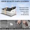 image:imageCoverado Car Seat Covers Full Set Waterproof Nappa Leather Seat Covers for Car Car Seat Protector with Lumbar Support Automotive Seat Covers Universal Fit for Most Cars SUV Trucks BlackampPinkAGray