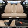 image:imageCoverado Car Seat Covers Full Set Waterproof Nappa Leather Seat Covers for Car Car Seat Protector with Lumbar Support Automotive Seat Covers Universal Fit for Most Cars SUV Trucks BlackampPinkABeige