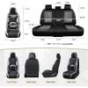 image:imageCoverado Car Seat Covers Full Set Waterproof Nappa Leather Seat Covers for Car Car Seat Protector with Lumbar Support Automotive Seat Covers Universal Fit for Most Cars SUV Trucks BlackampPinkABlackGray