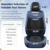 image:imageCoverado Car Seat Covers Full Set Waterproof Nappa Leather Seat Covers for Car Car Seat Protector with Lumbar Support Automotive Seat Covers Universal Fit for Most Cars SUV Trucks BlackampPinkBlueBalck