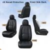 image:imageCoverado Car Seat Covers Full Set Waterproof Nappa Leather Seat Covers for Car Car Seat Protector with Lumbar Support Automotive Seat Covers Universal Fit for Most Cars SUV Trucks BlackampPinkABlack