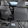 image:imageCoverado Car Seat Covers Full Set Waterproof Nappa Leather Seat Covers for Car Car Seat Protector with Lumbar Support Automotive Seat Covers Universal Fit for Most Cars SUV Trucks BlackampPinkAGray