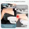 image:imageCoverado Car Seat Extender Leg Support Leather Leg Support Cushion Car Leg Extender Cushions for Long Driving Waterproof Car Seat Cushions Leg Rest Pad Universal Fit for Most Car Seat BlackBlack