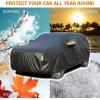 image:imageTecoom Car Cover Waterproof All Weather for Automobiles Light Shell Waterproof UVProof Windproof Design Car Cover with Zipper Storage and Lock for All Weather Indoor Outdoor Fit 191200 Inches Sedan190T Aluminum CottonBlack