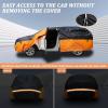 image:imageTecoom Car Cover Waterproof All Weather for Automobiles Light Shell Waterproof UVProof Windproof Design Car Cover with Zipper Storage and Lock for All Weather Indoor Outdoor Fit 191200 Inches SedanBlackOrange