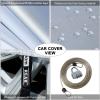 image:imageTecoom Car Cover Waterproof All Weather for Automobiles Light Shell Waterproof UVProof Windproof Design Car Cover with Zipper Storage and Lock for All Weather Indoor Outdoor Fit 191200 Inches SedanSilver190T