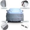 image:imageTecoom Car Cover Waterproof All Weather for Automobiles Light Shell Waterproof UVProof Windproof Design Car Cover with Zipper Storage and Lock for All Weather Indoor Outdoor Fit 191200 Inches SedanSilverOxford