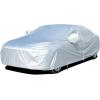 image:imageTecoom Car Cover Waterproof All Weather for Automobiles Light Shell Waterproof UVProof Windproof Design Car Cover with Zipper Storage and Lock for All Weather Indoor Outdoor Fit 191200 Inches SedanSilverPolyester