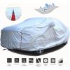 image:imageTecoom Car Cover Waterproof All Weather for Automobiles Light Shell Waterproof UVProof Windproof Design Car Cover with Zipper Storage and Lock for All Weather Indoor Outdoor Fit 191200 Inches SedanSilverOxford