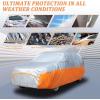 image:imageTecoom Car Cover Waterproof All Weather for Automobiles Light Shell Waterproof UVProof Windproof Design Car Cover with Zipper Storage and Lock for All Weather Indoor Outdoor Fit 191200 Inches SedanSilverOrange