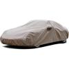 image:imageTecoom Car Cover Waterproof All Weather for Automobiles Light Shell Waterproof UVProof Windproof Design Car Cover with Zipper Storage and Lock for All Weather Indoor Outdoor Fit 191200 Inches SedanLight Brown