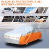 image:imageTecoom Car Cover Waterproof All Weather for Automobiles Light Shell Waterproof UVProof Windproof Design Car Cover with Zipper Storage and Lock for All Weather Indoor Outdoor Fit 191200 Inches SedanSilverOrange