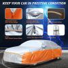 image:imageTecoom Car Cover Waterproof All Weather for Automobiles Light Shell Waterproof UVProof Windproof Design Car Cover with Zipper Storage and Lock for All Weather Indoor Outdoor Fit 191200 Inches SedanSilverOrange