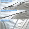 image:imageTecoom Car Cover Waterproof All Weather for Automobiles Light Shell Waterproof UVProof Windproof Design Car Cover with Zipper Storage and Lock for All Weather Indoor Outdoor Fit 191200 Inches SedanSilverOxford