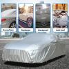 image:imageTecoom Car Cover Waterproof All Weather for Automobiles Light Shell Waterproof UVProof Windproof Design Car Cover with Zipper Storage and Lock for All Weather Indoor Outdoor Fit 191200 Inches SedanSilverOxford