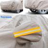 image:imageTecoom Car Cover Waterproof All Weather for Automobiles Light Shell Waterproof UVProof Windproof Design Car Cover with Zipper Storage and Lock for All Weather Indoor Outdoor Fit 191200 Inches SedanLight Brown