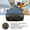 image:imageTecoom Car Cover Waterproof All Weather for Automobiles Light Shell Waterproof UVProof Windproof Design Car Cover with Zipper Storage and Lock for All Weather Indoor Outdoor Fit 191200 Inches SedanAluminum with CottonBlack
