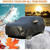 image:imageTecoom Car Cover Waterproof All Weather for Automobiles Light Shell Waterproof UVProof Windproof Design Car Cover with Zipper Storage and Lock for All Weather Indoor Outdoor Fit 191200 Inches SedanAluminum with CottonBlack