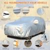 image:imageTecoom Car Cover Waterproof All Weather for Automobiles Light Shell Waterproof UVProof Windproof Design Car Cover with Zipper Storage and Lock for All Weather Indoor Outdoor Fit 191200 Inches Sedan190T Aluminum CottonSilver