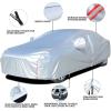 image:imageTecoom Car Cover Waterproof All Weather for Automobiles Light Shell Waterproof UVProof Windproof Design Car Cover with Zipper Storage and Lock for All Weather Indoor Outdoor Fit 191200 Inches SedanSilverOxford