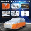 image:imageTecoom Car Cover Waterproof All Weather for Automobiles Light Shell Waterproof UVProof Windproof Design Car Cover with Zipper Storage and Lock for All Weather Indoor Outdoor Fit 191200 Inches SedanSilverOrange