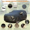 image:imageTecoom Car Cover Waterproof All Weather for Automobiles Light Shell Waterproof UVProof Windproof Design Car Cover with Zipper Storage and Lock for All Weather Indoor Outdoor Fit 191200 Inches Sedan190T Aluminum CottonBlack