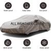 image:imageTecoom Car Cover Waterproof All Weather for Automobiles Light Shell Waterproof UVProof Windproof Design Car Cover with Zipper Storage and Lock for All Weather Indoor Outdoor Fit 191200 Inches SedanLight Brown