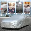 image:imageTecoom Car Cover Waterproof All Weather for Automobiles Light Shell Waterproof UVProof Windproof Design Car Cover with Zipper Storage and Lock for All Weather Indoor Outdoor Fit 191200 Inches SedanSilver190T