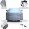 image:imageTecoom Car Cover Waterproof All Weather for Automobiles Light Shell Waterproof UVProof Windproof Design Car Cover with Zipper Storage and Lock for All Weather Indoor Outdoor Fit 191200 Inches SedanSilverOxford