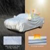 image:imageTecoom Car Cover Waterproof All Weather for Automobiles Light Shell Waterproof UVProof Windproof Design Car Cover with Zipper Storage and Lock for All Weather Indoor Outdoor Fit 191200 Inches Sedan190T Aluminum CottonSilver