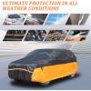image:imageTecoom Car Cover Waterproof All Weather for Automobiles Light Shell Waterproof UVProof Windproof Design Car Cover with Zipper Storage and Lock for All Weather Indoor Outdoor Fit 191200 Inches SedanBlackOrange