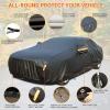 image:imageTecoom Car Cover Waterproof All Weather for Automobiles Light Shell Waterproof UVProof Windproof Design Car Cover with Zipper Storage and Lock for All Weather Indoor Outdoor Fit 191200 Inches SedanAluminum with CottonBlack