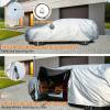image:imageTecoom Car Cover Waterproof All Weather for Automobiles Light Shell Waterproof UVProof Windproof Design Car Cover with Zipper Storage and Lock for All Weather Indoor Outdoor Fit 191200 Inches Sedan190T Aluminum CottonSilver