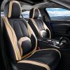 image:imageCoverado Car Seat Covers Full Set Waterproof Nappa Leather Seat Covers for Car Car Seat Protector with Lumbar Support Automotive Seat Covers Universal Fit for Most Cars SUV Trucks BlackampPinkABlackBeige