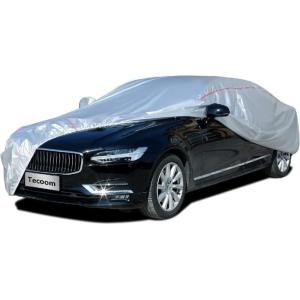 image:imageTecoom Car Cover Waterproof All Weather for Automobiles Light Shell Waterproof UVProof Windproof Design Car Cover with Zipper Storage and Lock for All Weather Indoor Outdoor Fit 191200 Inches SedanSilverOxford
